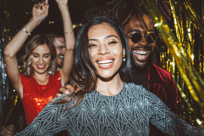 People celebrating at an event
